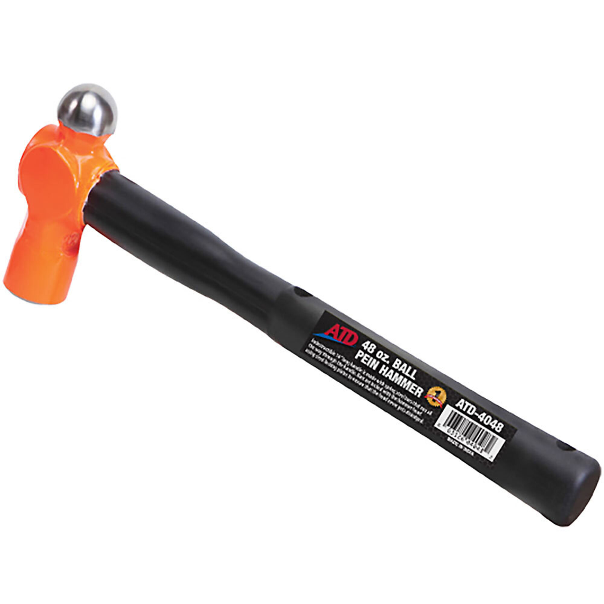 ATD Ball Pein Hammer 48Oz Indestructible Handle, Model# 10336